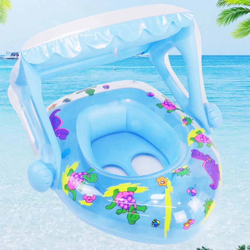 

Надувное кольцо для плавания для малышей, лодка для плавания, обучающее детское кольцо для плавания, детское сиденье для плавания с навесом