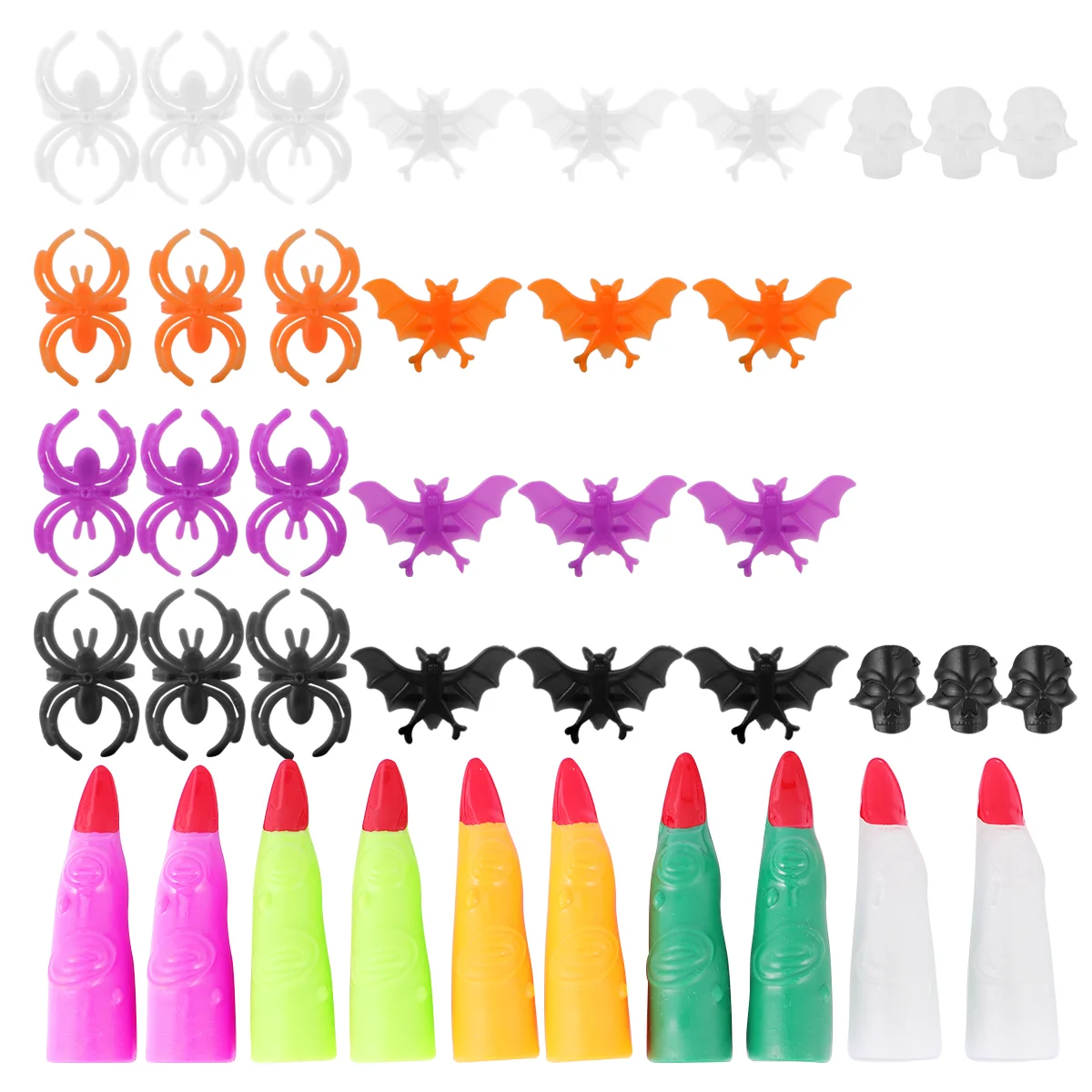

Ring Witch Bat Finger Fake Green Kidsspider Nails Puppetnail Accessories Fingers Accessoryfavors Party Gift