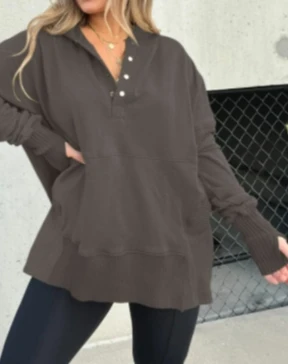 Женский элегантный пуловер с V-образным вырезом свитшот капюшоном и рукавом