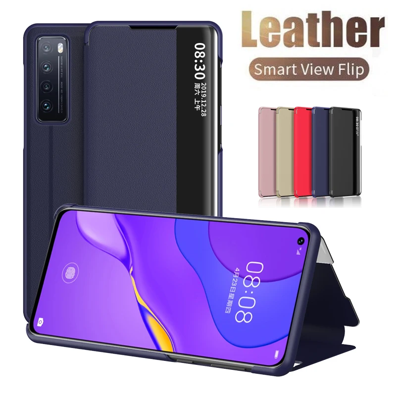 

Smart View Flip Case For Huawei Honor 8X 9X 10 20 30 9A 10i 20i P40 P30 P20 Mate 20 10 9 Pro Lite P Smart Z Y9 Prime 2019 Cover