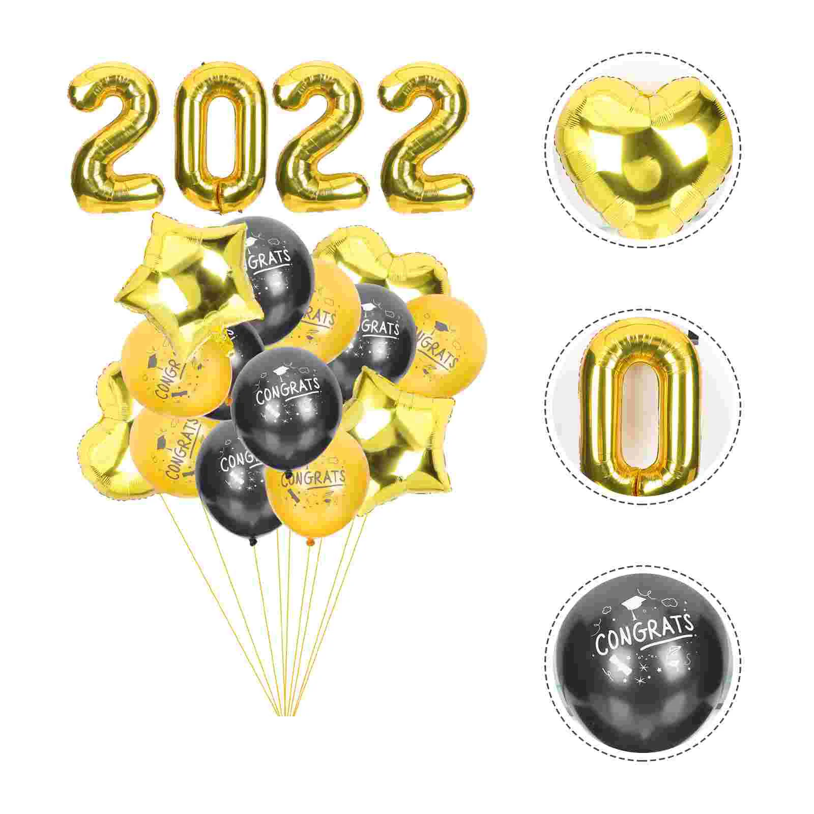 

1set Graduation Theme Balloons Scene Layout Prop Balloon for Party 2022