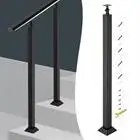 Лестничная балансировочная колонна черная минималистичная вилла для