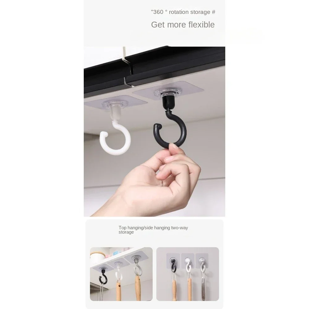 Новый Бесшовный потолочный крючок вращающийся на 360 градусов без гвоздей большая