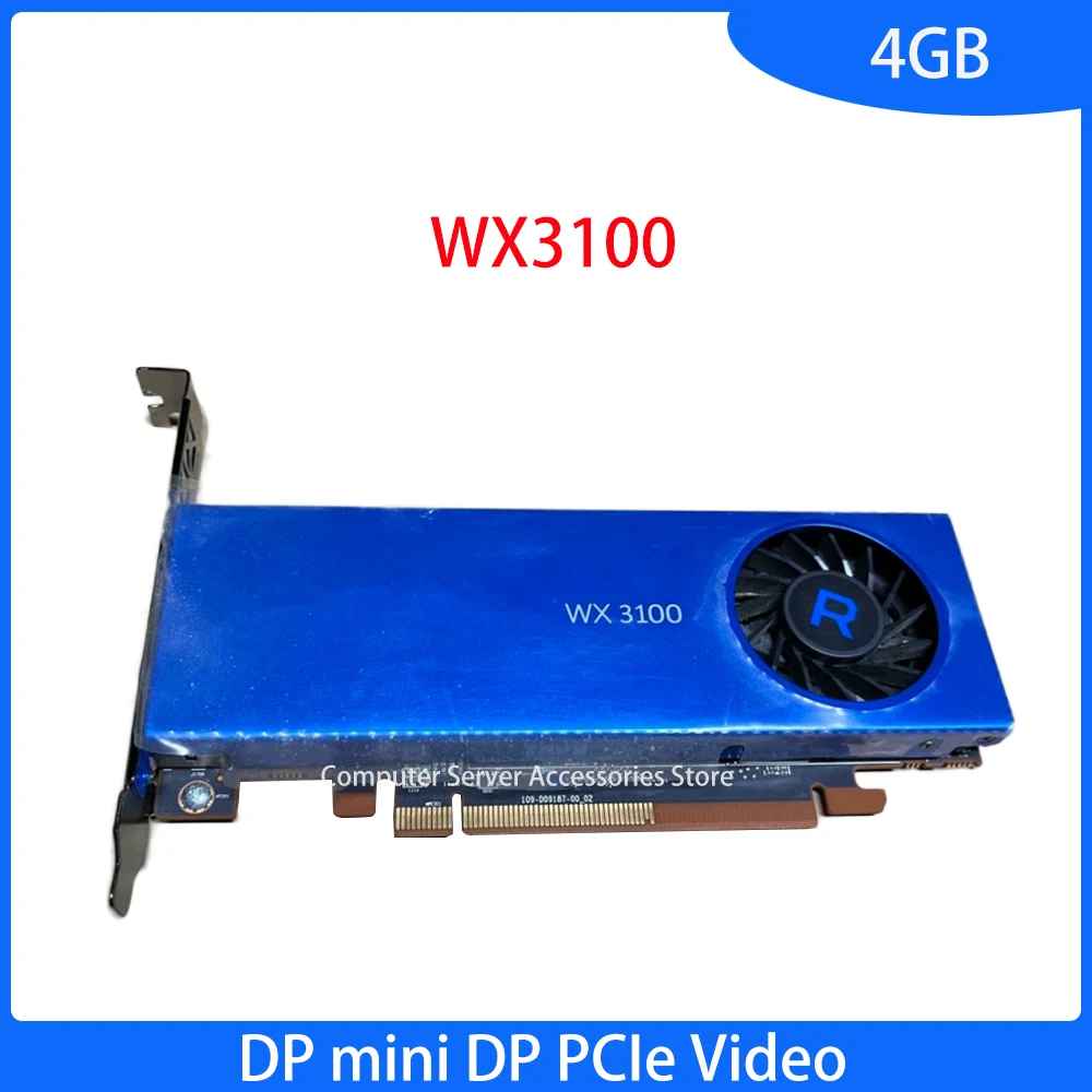 Оригинальная видеокарта WX3100 4 ГБ GDDR5 DP mDP PCIe, видеокарта 102D091010 0, видеокарта для моделирования, визуализации, видеокарта 4K 60 Гц