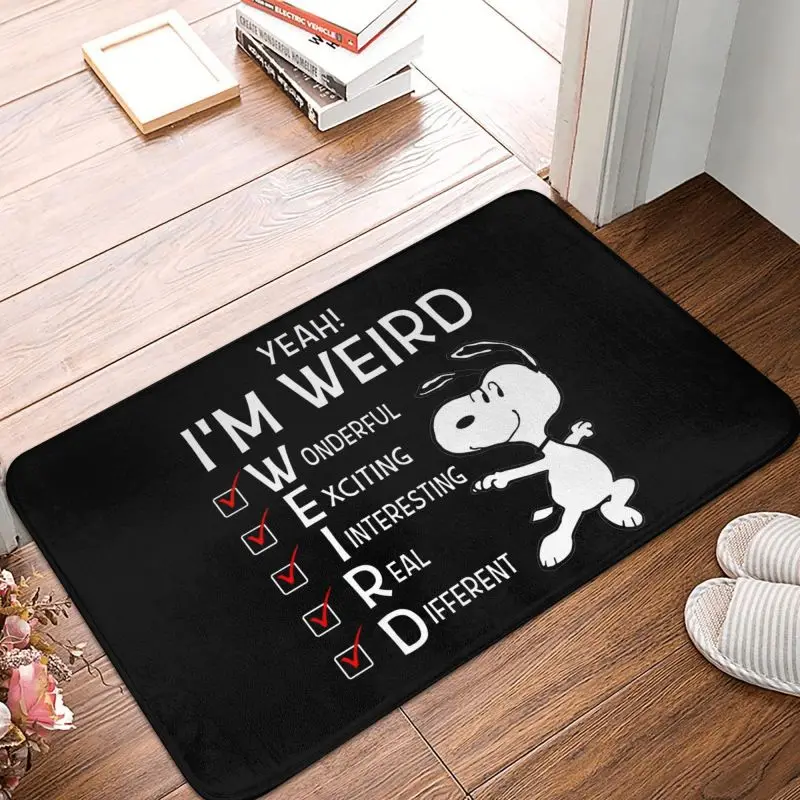 Коврик для двери с рисунком Снупи на заказ нескользящий коврик ванной и кухни