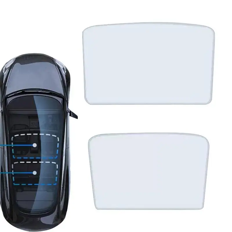 

Ice Cloth Buckle Sun Shades Roof Sunshade For For Tesla Model3/Y Front Rear Sunroof Split Ice Crystal Sunshade No Collapse