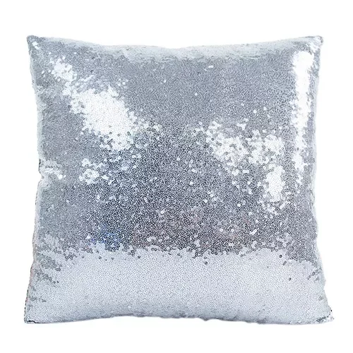 

Gold Sequins Pillow Case Luxury Sofa Cushion Cover Decorative Pillowcase 40x40 Silver Pink Square Zipper Pillow Cover