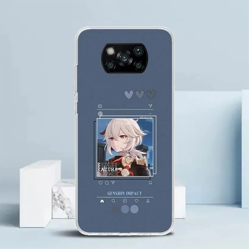 Чехол для телефона Genshin Impact мультяшный Xiaomi Poco X6 X5 X4 X3 Nfc F6 F5 Pro F4 Gt F3 F2 F1 M5S M4 M3 M2 мягкая