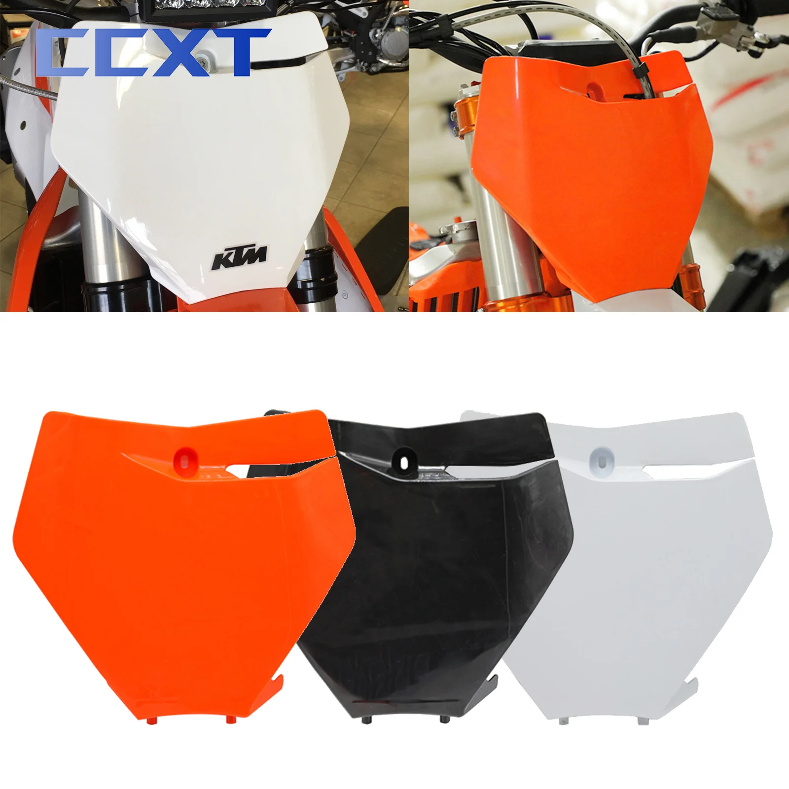 

Передняя табличка с номером мотоцикла, пластиковая крышка черного, белого, оранжевого цвета для KTM EXC EXCF SX SXF XC XCF XCW XCFW 125 150 250 300 350
