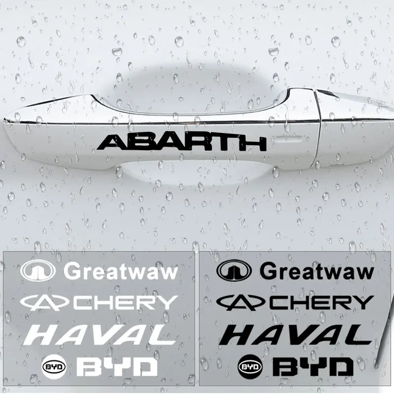 

4pcs Car Door Handle Emblem Stickers Vinyl Decal for Skoda Octavia Kodiaq Fabia Rapid Superb A5 A7 2 Kamiq Karoq Car Accessories