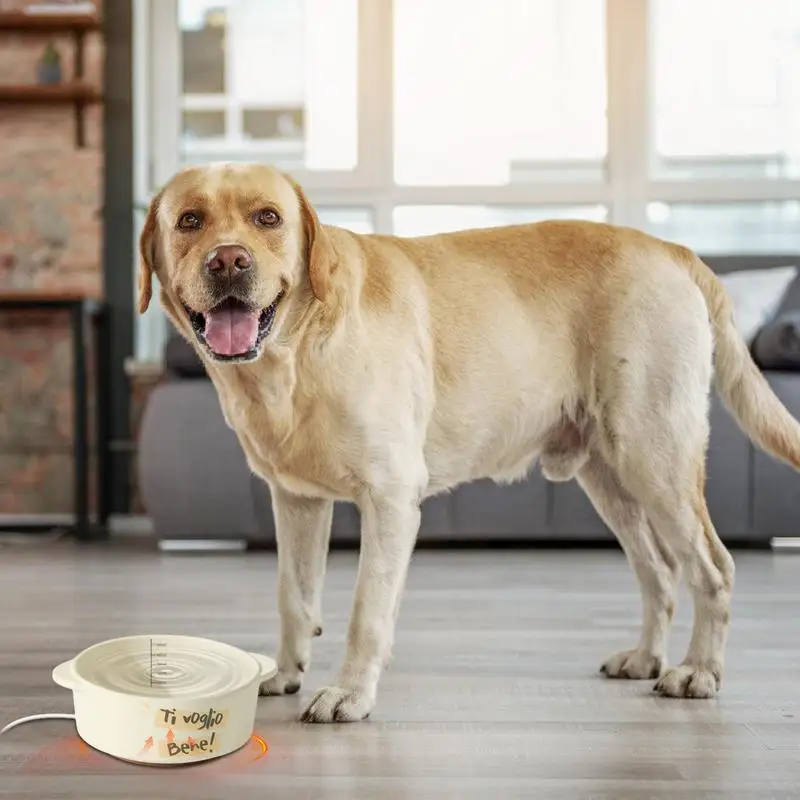 Миска для воды с подогревом домашних животных автоматическая керамическая чаша