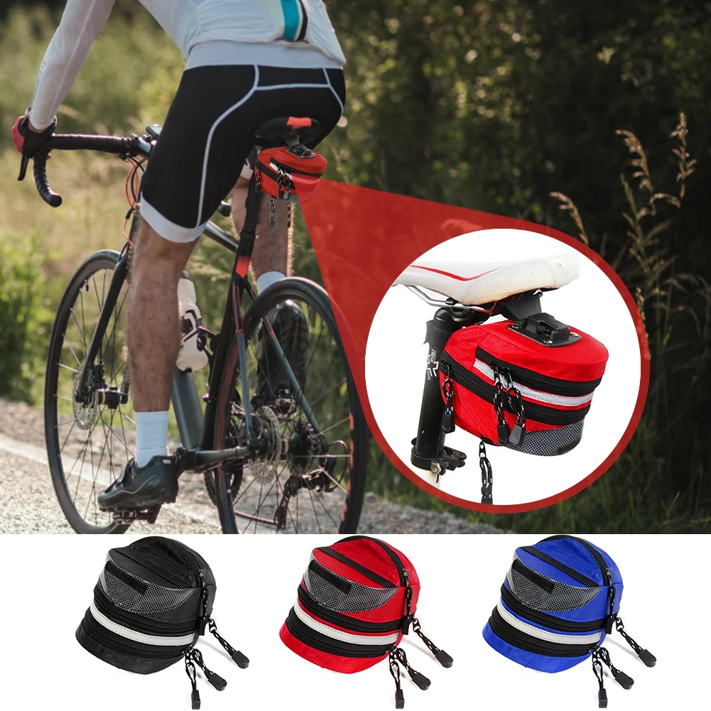 

Bike Saddle Bag Large Capacity Waterproof Outdoor Bicycle Bag Bike Storage Pouch Cycling Equipment Bicycle Accessories