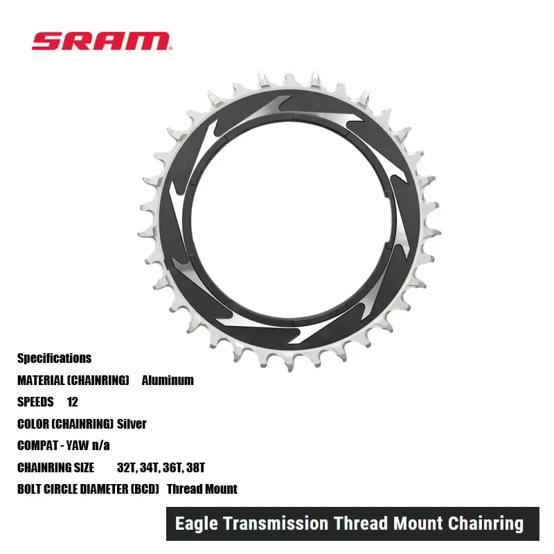 SRAM XX SL Eagle Крепление с резьбой для звездочки Конструкция крепления 32-38T Аксессуары