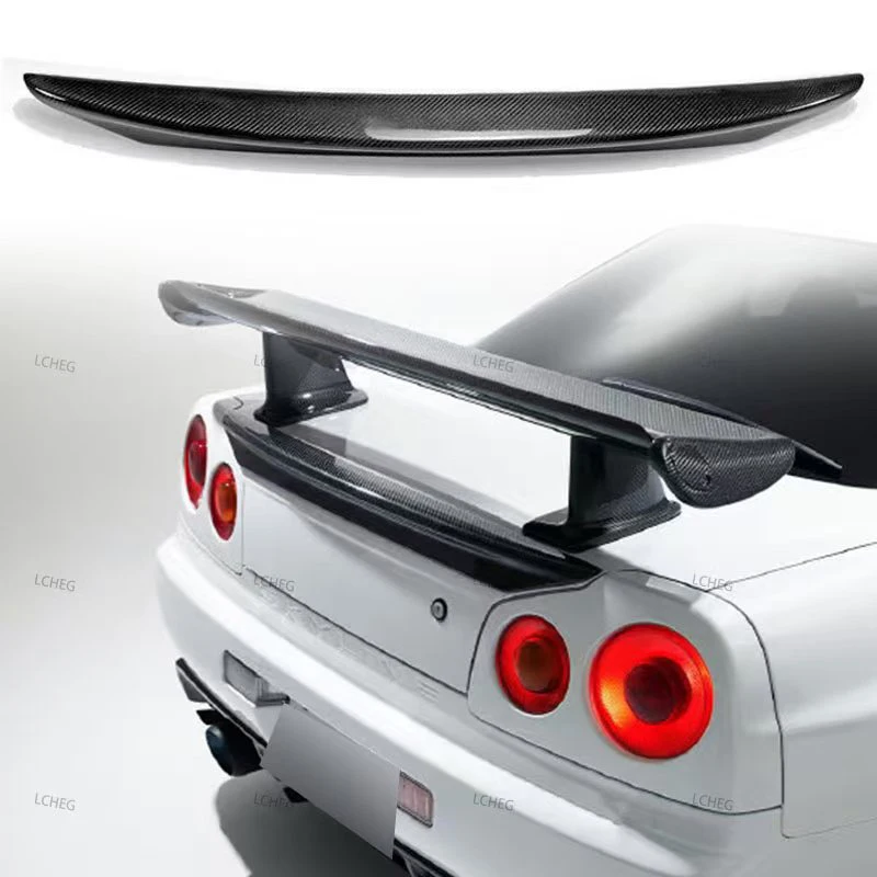 Фото Карбоновый спойлер на задний багажник для Nissan Skyline R34 GTR/GTT №4
