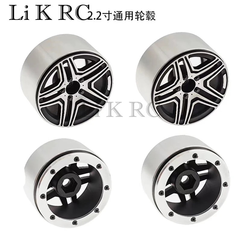 

4PCS 1/10 RC Rock Crawler Aluminum 2.2 Beadlock Wheel Rims for Axial SCX10 RR10 Wraith 90048 90018 TRX4 TRX-6