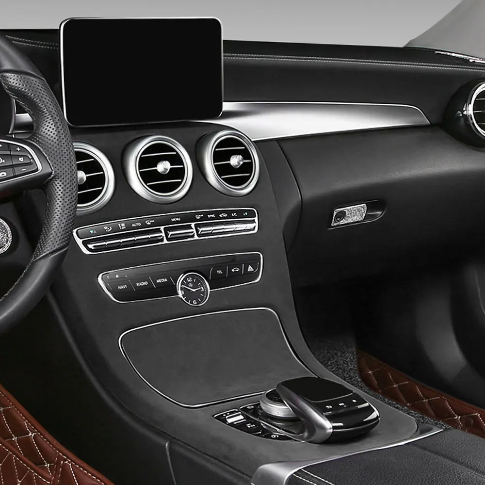 

Alcantara For Mercedes AMG Benz W205 C63 Coupe GLC260 C280 E Class 2015-2018 Modified Interior Central Control Appearance Film