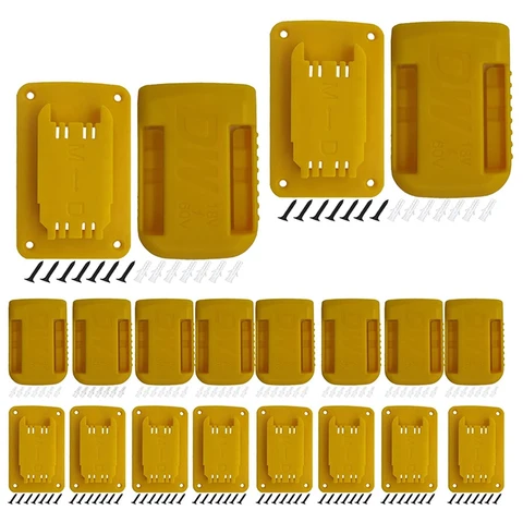 Основание аккумулятора и держатель инструментов для дрелей Dewalt, 20 в, 12 В и инструменты M18 (желтый, 20 шт. в упаковке)