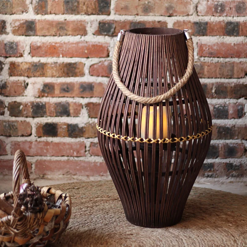 

Деревянная клетка, Высокий Подсвечник, лампа, скандинавский декор, подсвечник, фонари, уникальные эстетические украшения для дома и сада