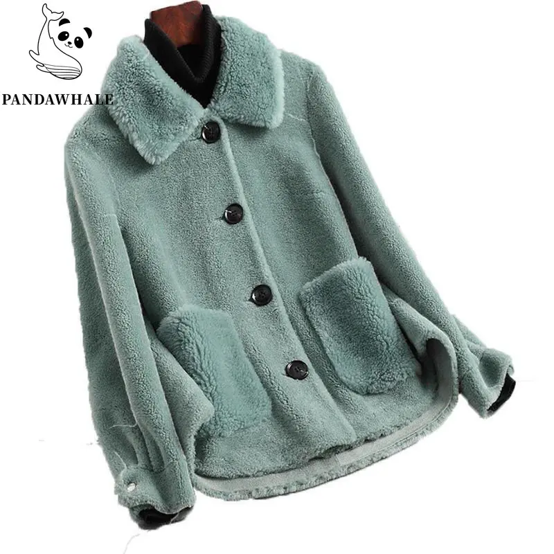 Autumn Winter Clothes Loose Double Faced Fur Coat Female Korean Fashion Cashmere Lamb Wool Single Breasted Short Jackets Women