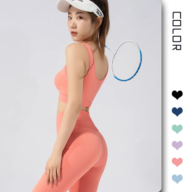 

2 Pieces Yoga Set Gym Fitness Sport Outfit Workout Clothes Women Tracksuit Seamless Leggings Sets Women's Fitness Sportswear Set
