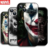 funny joker clown for apple iphone 13 12 11 pro mini x xr xs max se 5 6 6s 7 8 plus phone case liquid silicon back carcasa