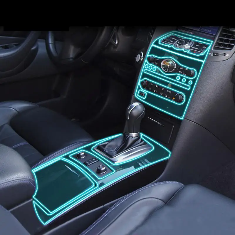

For INFINITI QX70 QX80 Car Interior Center console Transparent PPF-TPU Protective film Anti-scratch Repair film Accessories