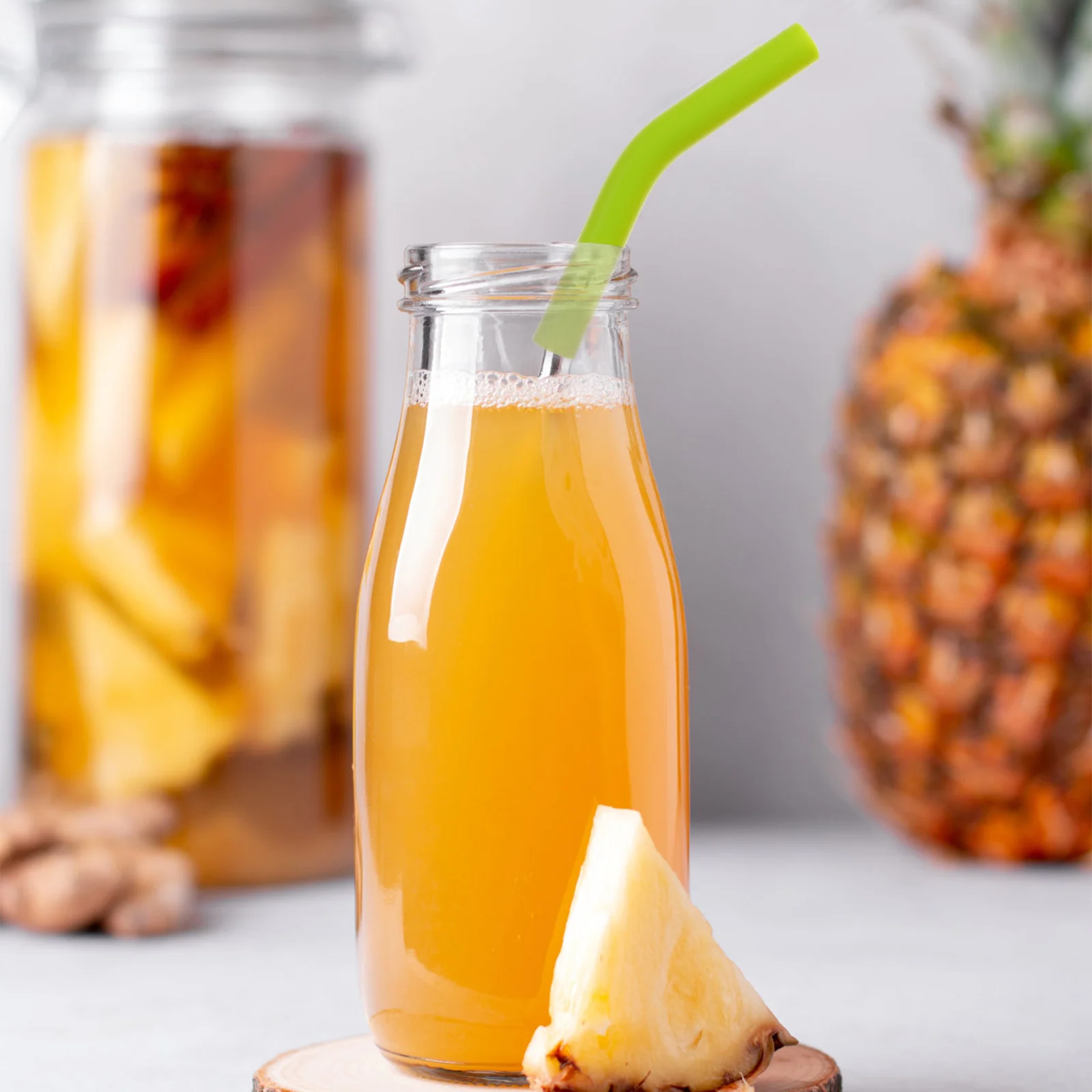 24 шт. насадки для соломинки из нержавеющей стали силиконовые металлические чехлы