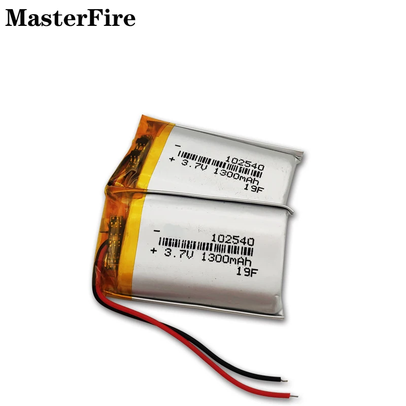 

2-10PCS 102540 3.7V 1300mah Rechargeable Lithium Polymer Battery for Smart Toy Solar Light Bluetooth Speaker Electric Tool Cell