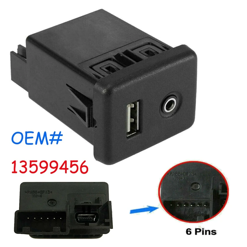 Для Opel Vauxhall Insignia GMC Chevrolet Buick аудио вспомогательный разъем AUX USB зарядный порт