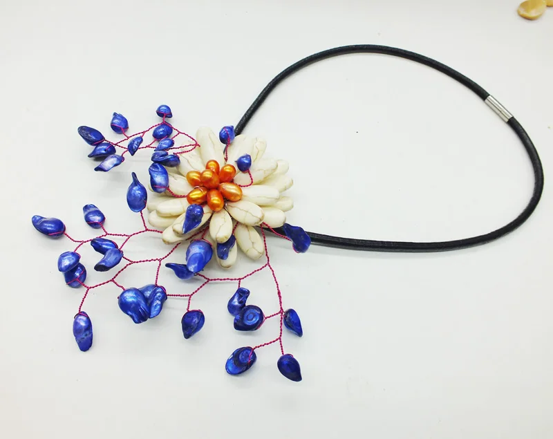Ожерелье Sweet Shell Flower (погодное колье) 19 дюймов