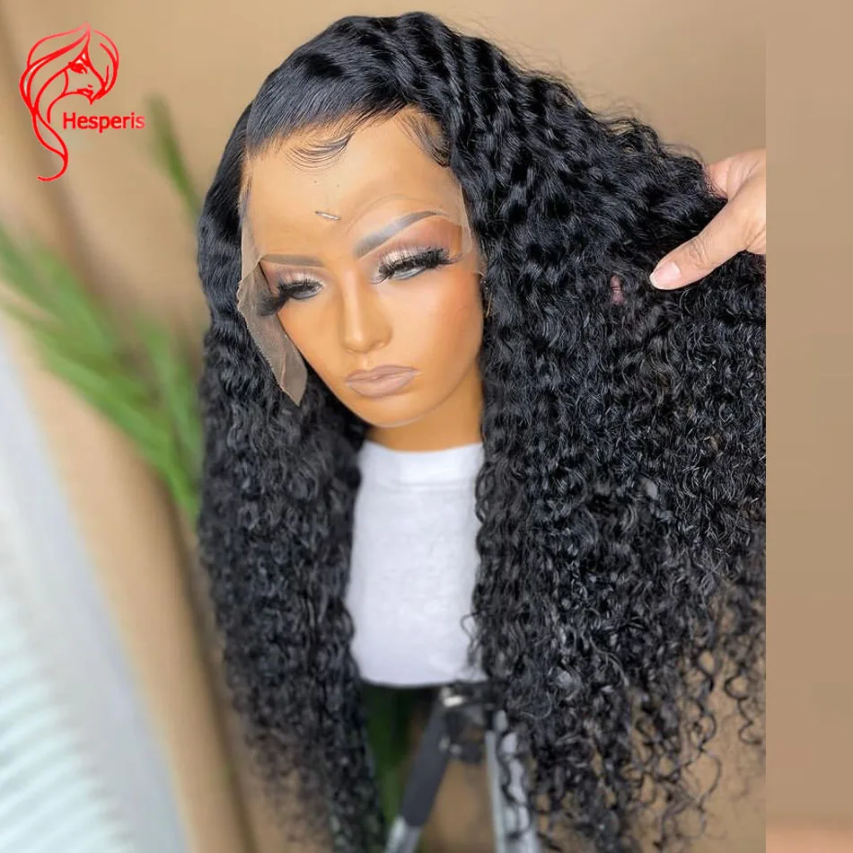 

Hesperis 180 Density Curly Human Hair Wigs Pre Plucked 13x4 Lace Front Wigs Human Hair Deep Curly Brazilian Remy For Black Women