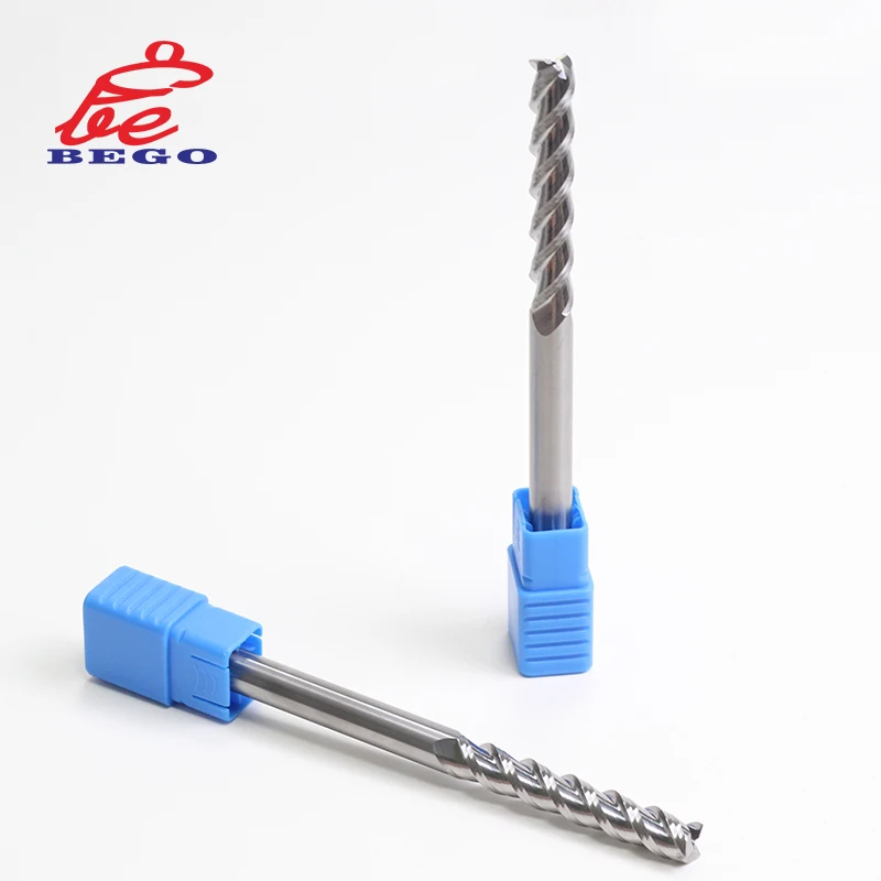 

Цементированные концевые фрезы из карбида вольфрама, 3 головки с канавками, Фрезы с ЧПУ, карбидные концевые фрезы HRC45 для алюминиевых режущи...