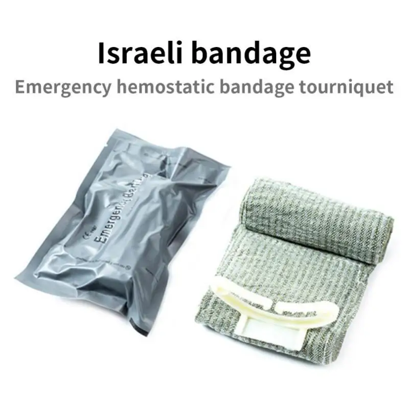 

Israel Bandage Emergency Military Trauma Stretchable Bandage With Stop Bleeding Pad Safety & Survival 4inch