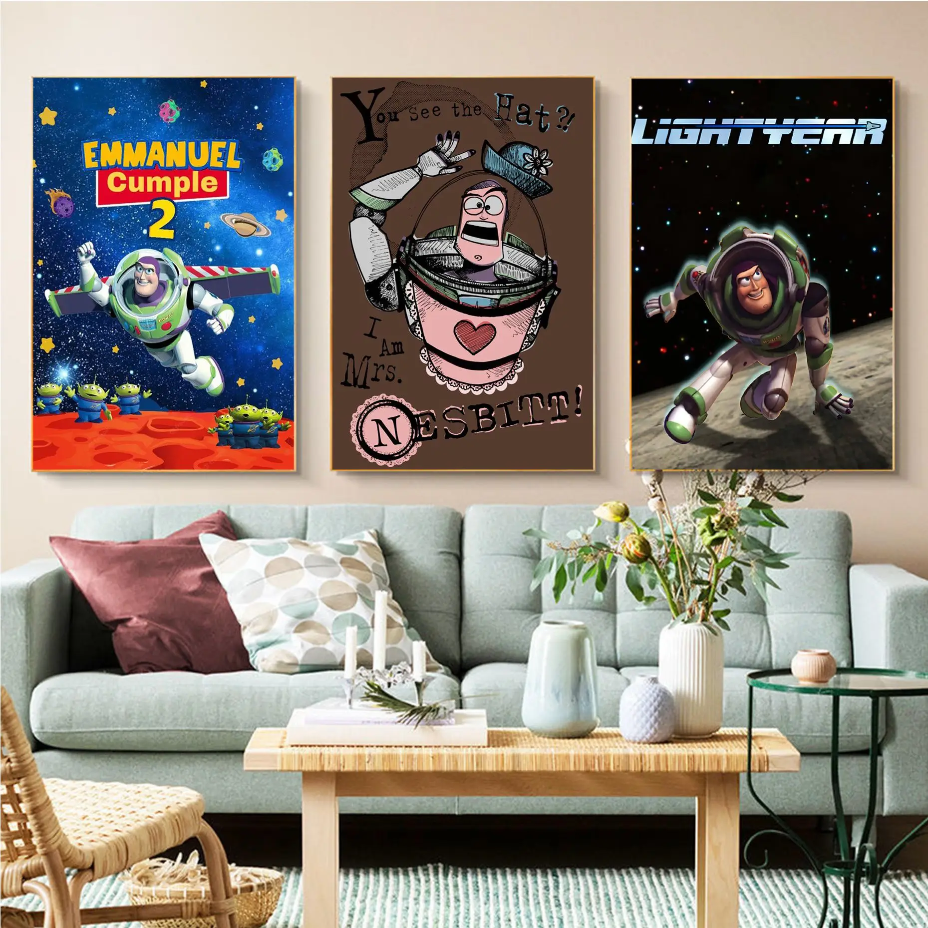 

Disney Buzz Lightyear Classic Movie Posters HD Quality Wall Art Retro Posters For Home Posters Wall Stickers