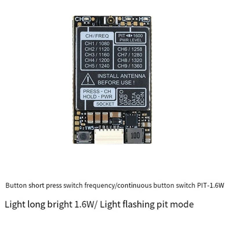 Приемник FPV 1 3G 6 Вт Модуль передачи Lmage + антенна для деталей RC Drone