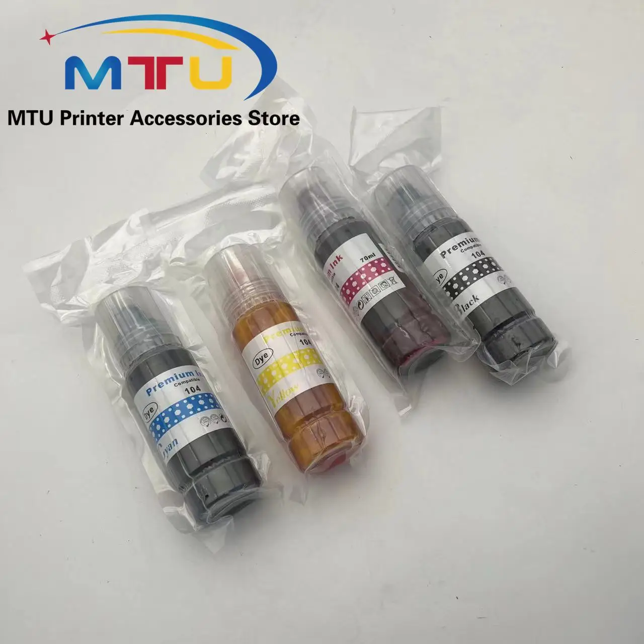 Запасные чернила 104 для Epson ET-1810 ET-2710 ET-2720 ET-2810 ET-2820 ET-2830 ET-2840 70ml/Bottle