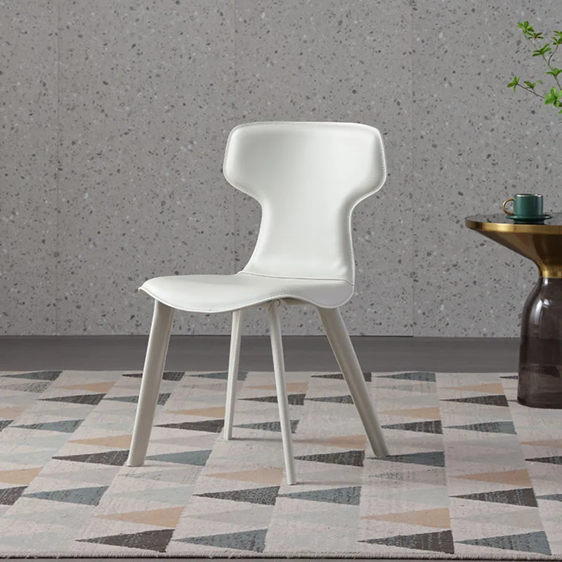 

Nordic Light Dining Chairs Plastic Design Minimalist Comfortable Chairs Leather Dining Room Eetkamerstoelen House Furniture
