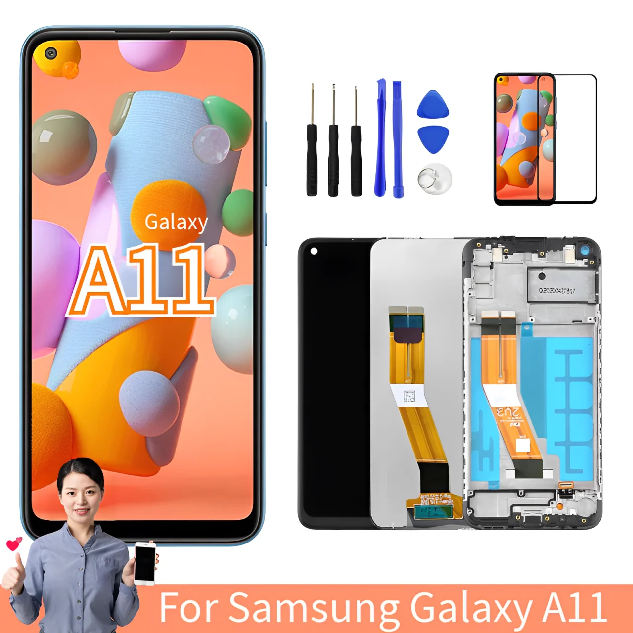 ЖК-дисплей для Samsung Galaxy A11 Оригинальный Женский/DS A115U A115W A115A сенсорный экран с