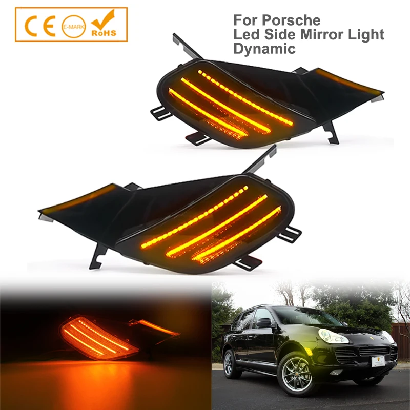 

For Porsche Cayenne 2003-2006 2pcs Dynamic Amber Car Accessories Led Side Marker Light OEM 95563103301