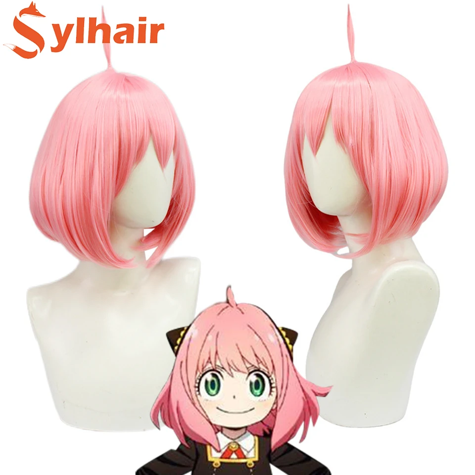 

Anime Spy Play House SPY×FAMILY Ania Fujie Pink Bob Head Cos Wig Christmas Party Cosplay Wig Pink BOB Wig