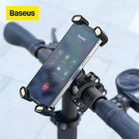 Baseus Bicycle Phone Holder For iPhone Samsung Motorcycle Mobile Cellphone Holder Bike Handlebar Clip Stand GPS Mount Bracket