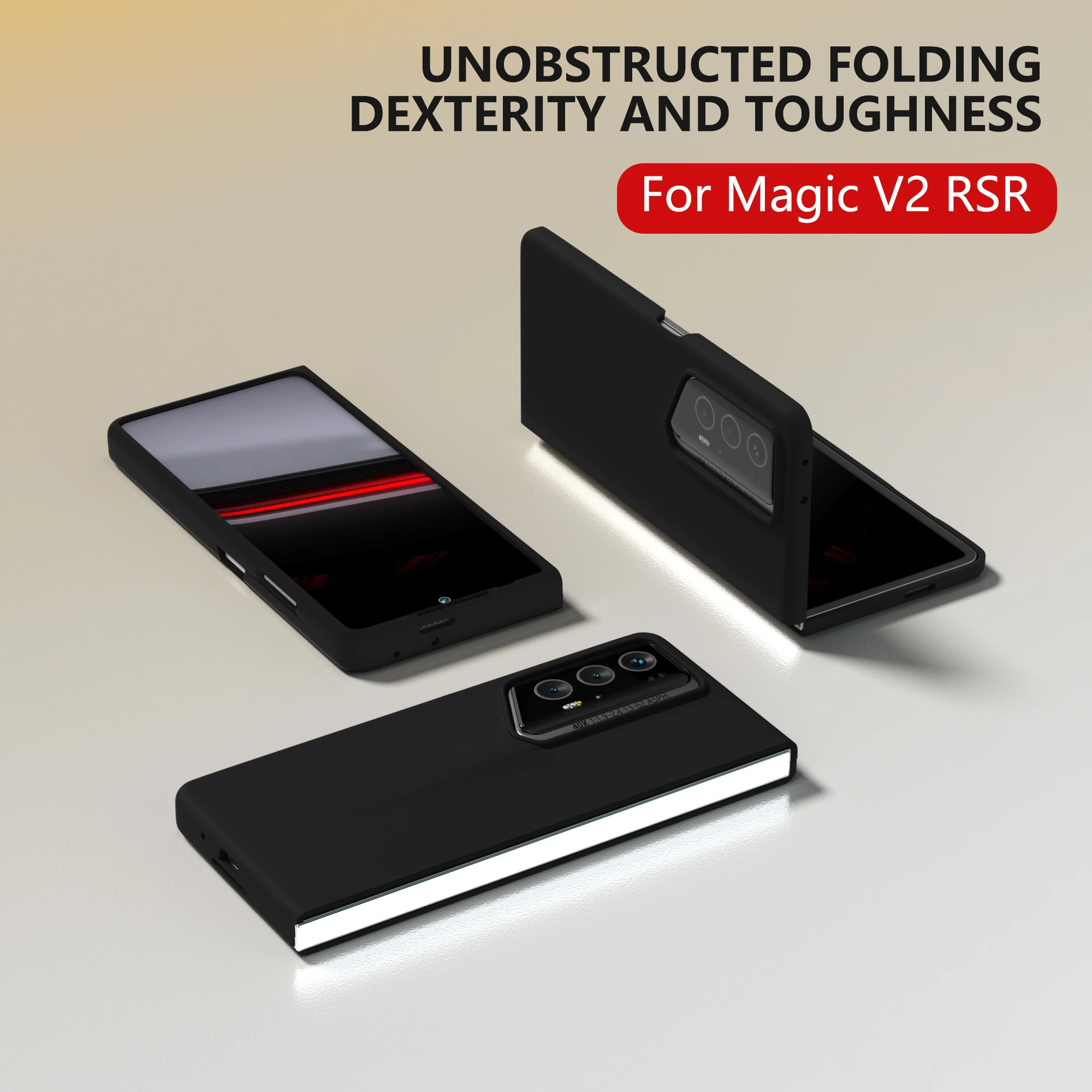 Роскошный тонкий матовый жесткий чехол для телефона из поликарбоната Honor Magic V2 RSR