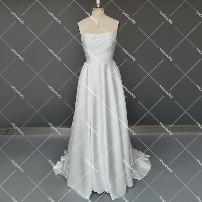 Свадебное платье YASHANG атласное без бретелек