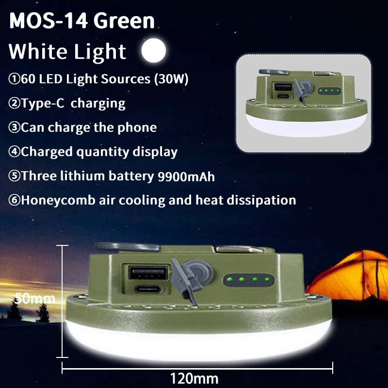 

MOSLIGHTING 9900 мАч Портативный Фонарь