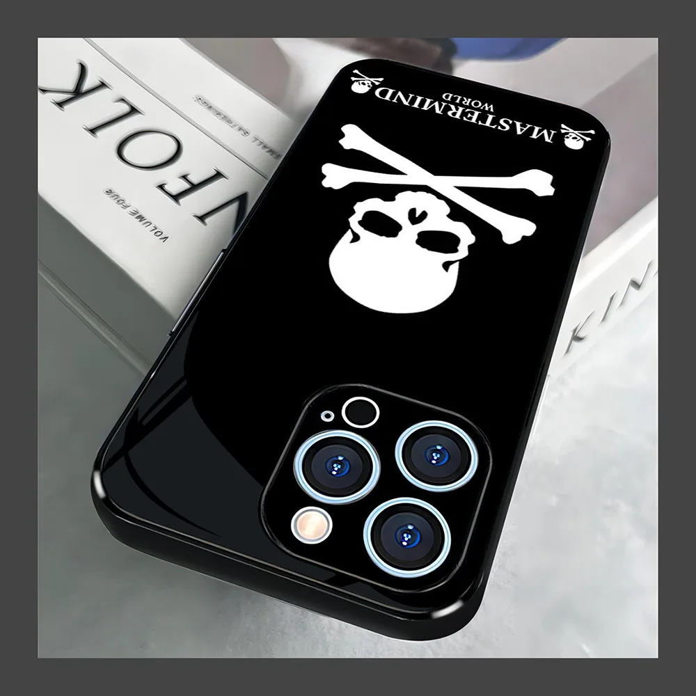 

Design Trend Japan Mastermind Skull Phone Case Glass For IPhone 12 14 13 11 Pro XS Max Plus Mini X XR 8 7 6s SE2020 Coque