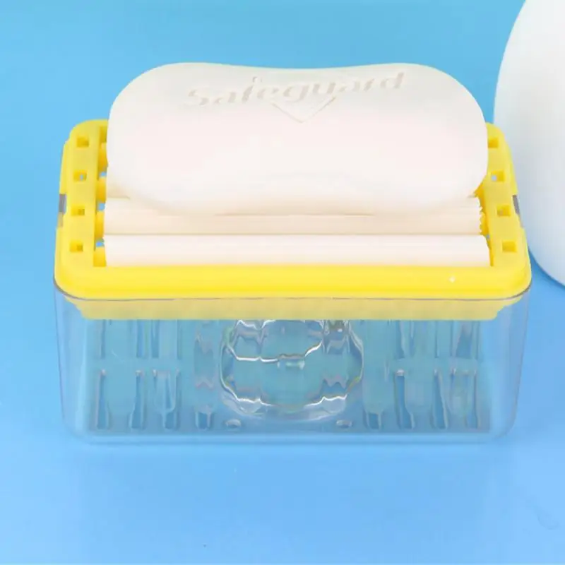 

Hands Free Foaming Soap Box Soap Dish Multifunctional Soap Dish Hands Free Foaming Draining Household Storage Box Cleaning Tools