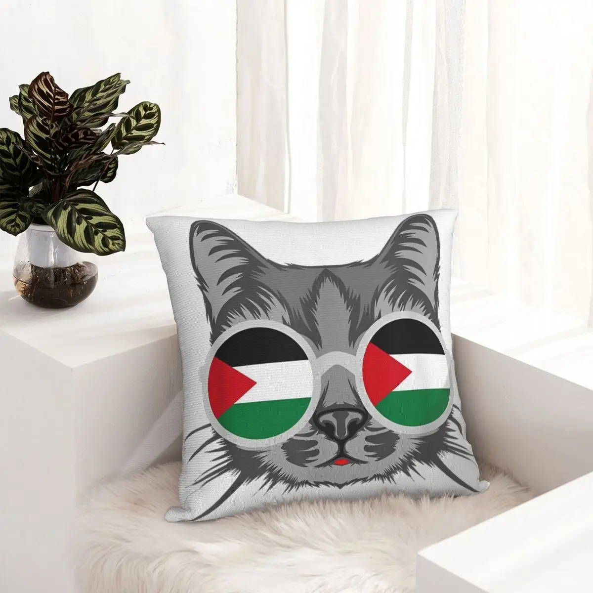 Флаг Палестины Палестинский кот Газа наволочка с принтом ткань подарочная для