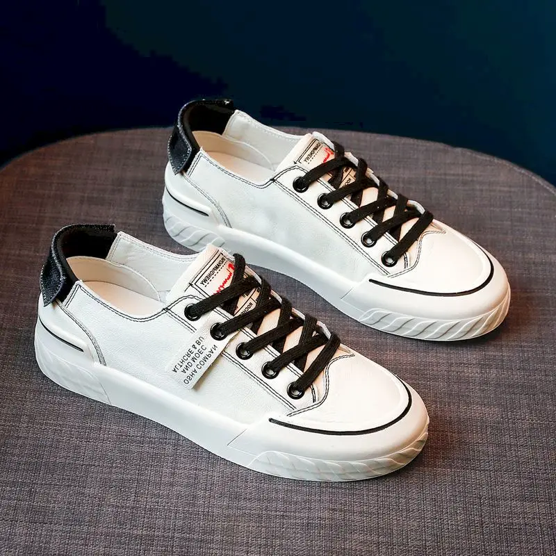 

Ricaqico Leather Women's Shoes 2022 New Korean Style All-match Spring Autumn Fashion Flat Shoes Casual Sneakers Flats Women