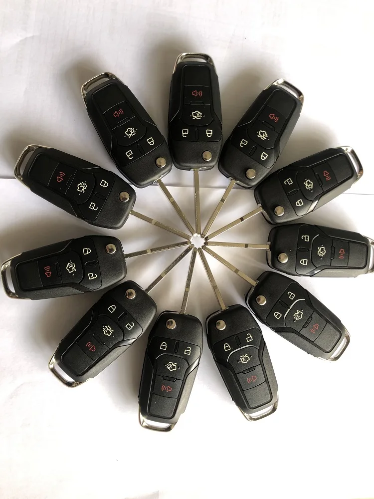 

CN018067 FCC ID флуоресцентная идентификация для Ford Fusion 2013-2015 4 кнопочный флип-ключ 315 МГц с 49 чипом Hitag Pro