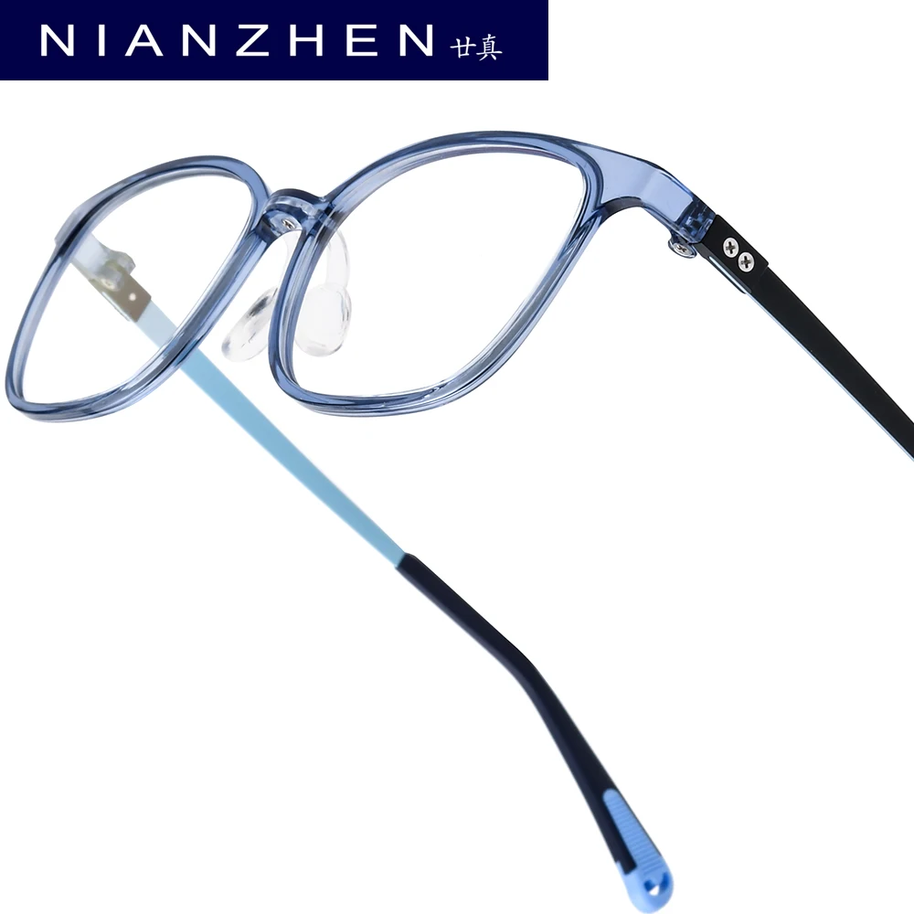Фото Очки NIANZHEN Ultralight TR90 Titanium для подростков, квадратные, брендовые, для студентов, детские, спортивные, модель 96010 №2